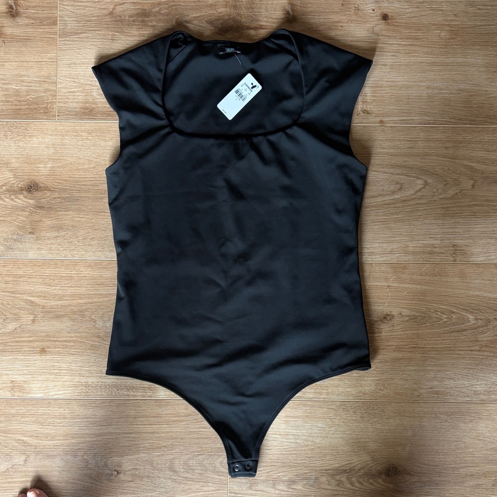 Express Black Satin Bodysuit